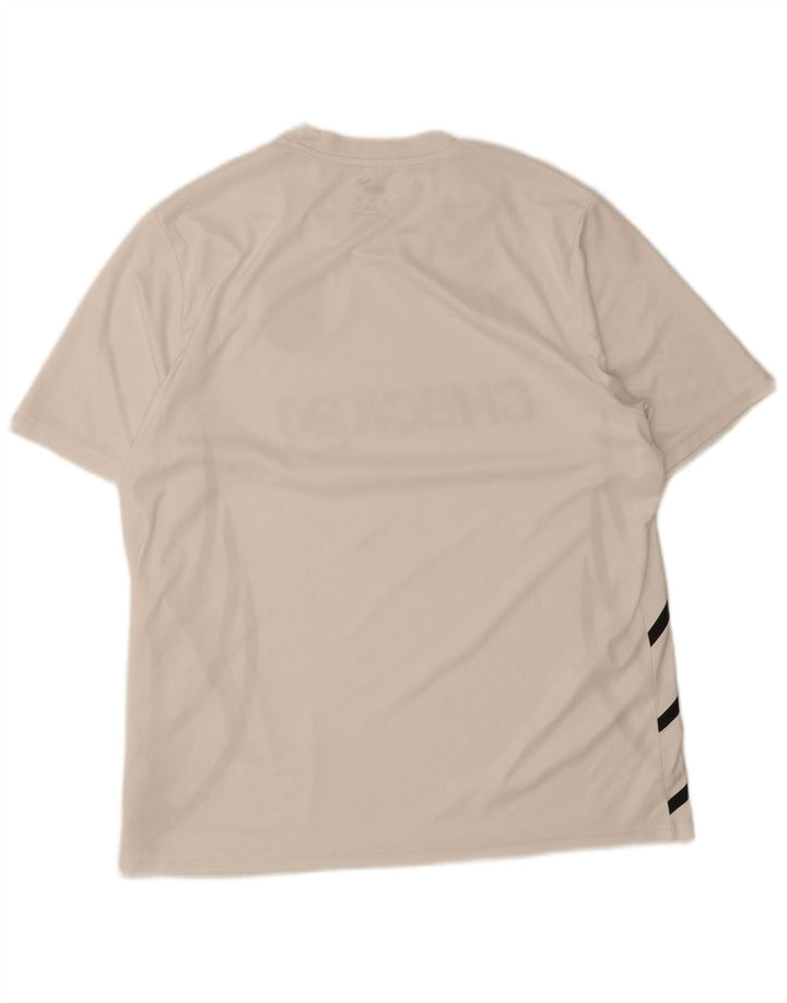 Puma Herre Grafisk T-Shirt Top XL Hvid Polyester