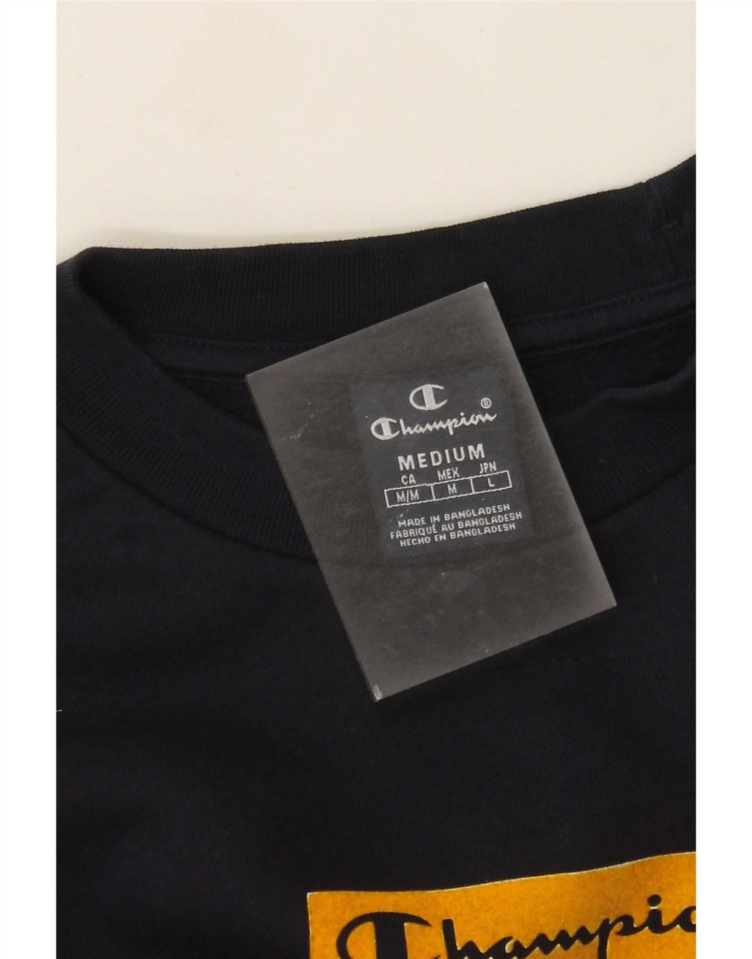Champion Herre Grafisk Sweatshirt Jumper Medium Sort