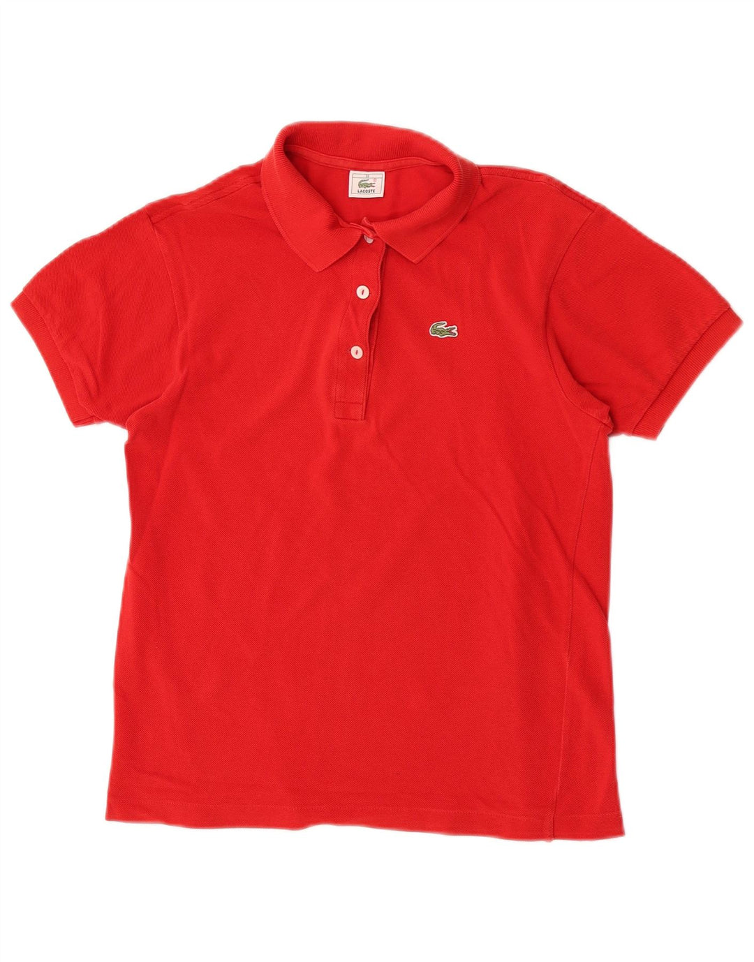 Lacoste Dame Polo Shirt Størrelse 38 Medium Rød Bomuld
