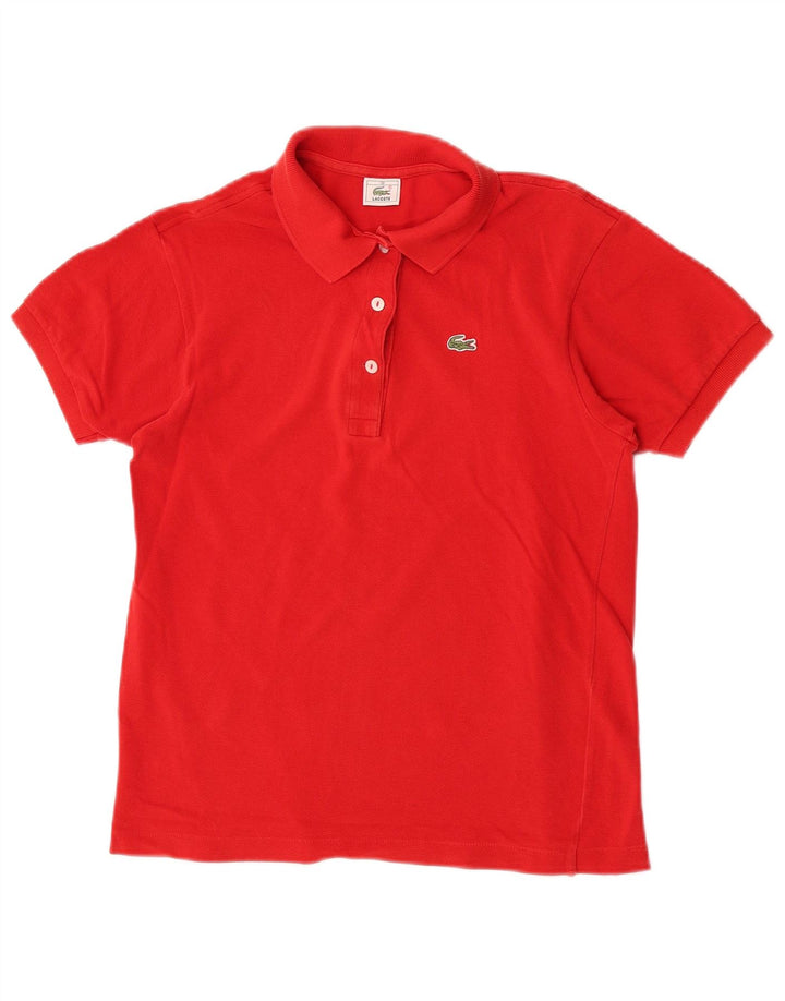Lacoste Dame Polo Shirt Størrelse 38 Medium Rød Bomuld