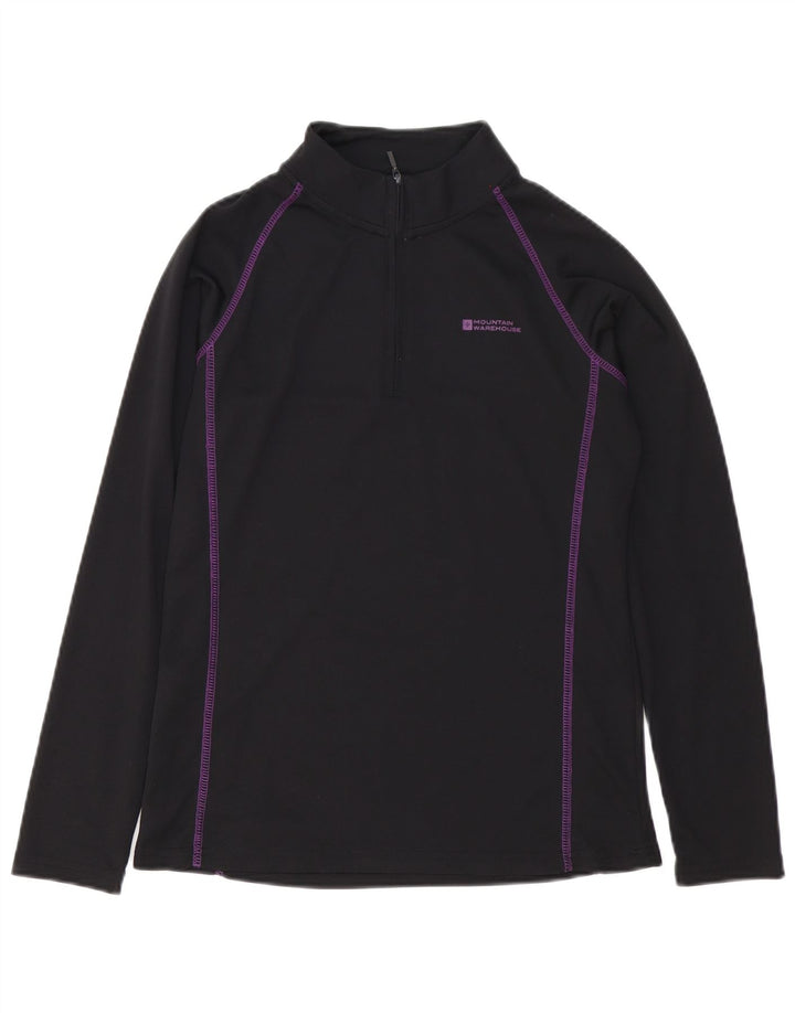 Mountain Warehouse Dame Pullover Træningsdragt Top UK 10 Lille Sort