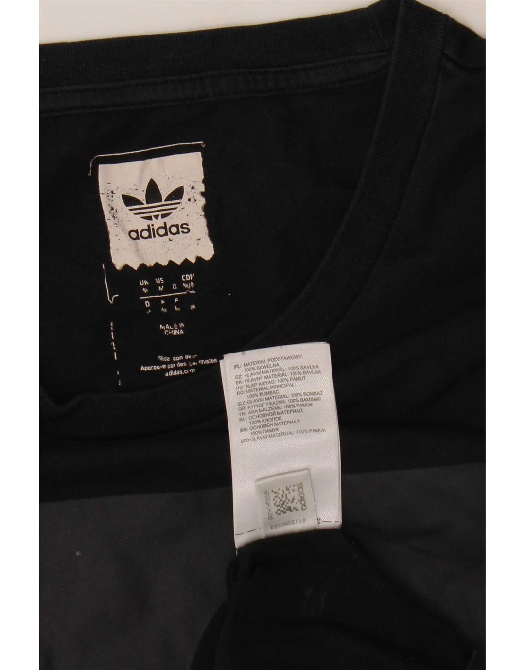 Adidas Herre grafisk T-shirt Top Medium Marineblå Bomuld