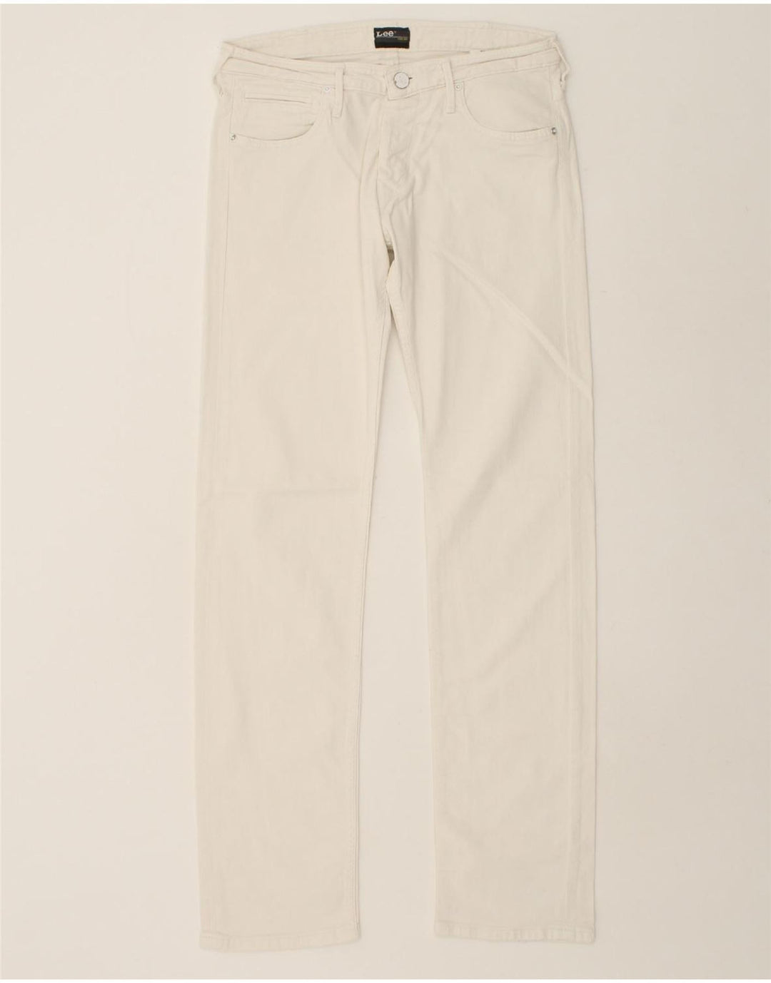 LEE Womens Powell Straight Jeans W33 L34 White Cotton Vintage Lee and Second-Hand Lee from Messina Hembry 