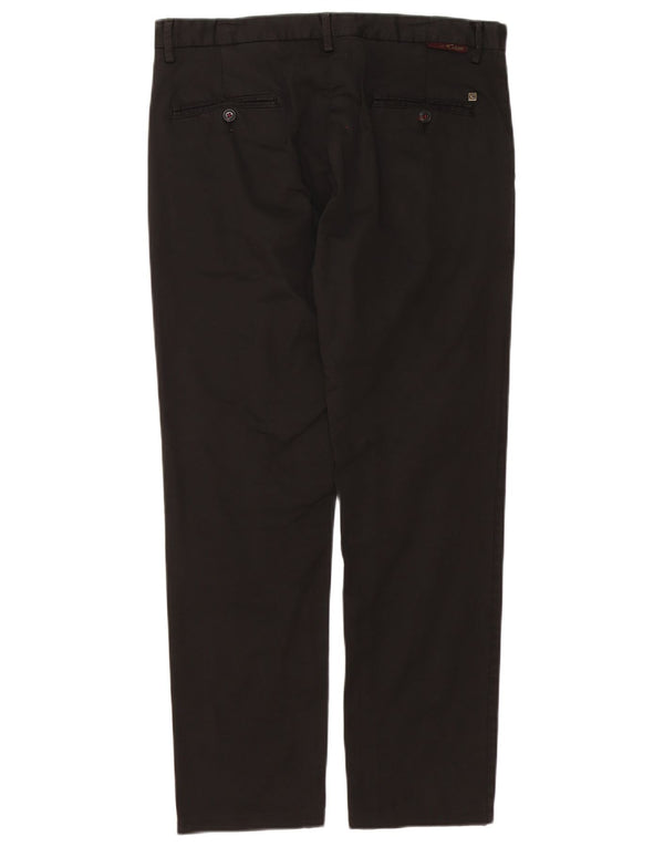Vintage Herre Lige Chino Bukser IT 48 Medium W34 L30 Sort Bomuld