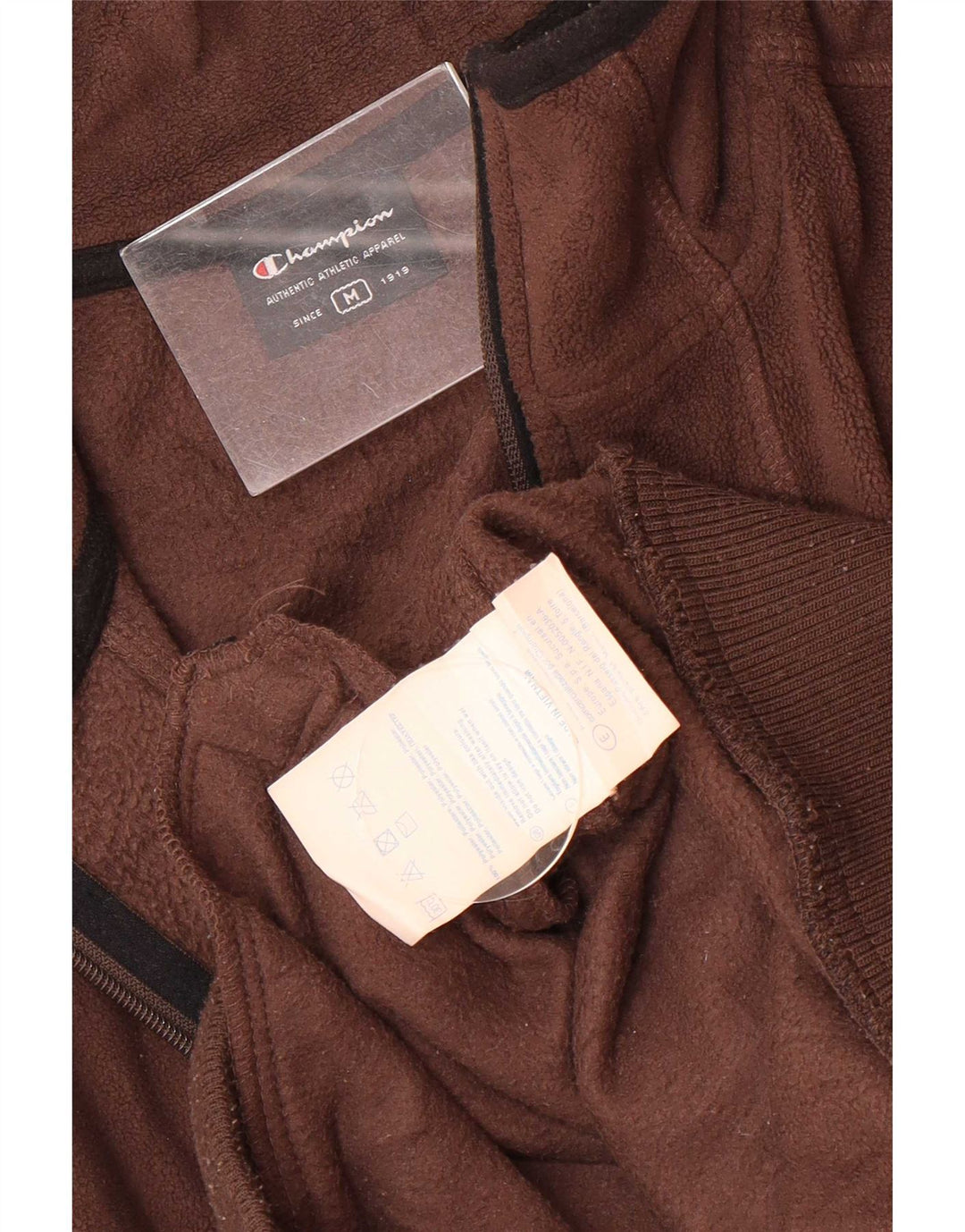 Champion Herre Fleecejakke UK 38 Medium Brun Polyester Sports