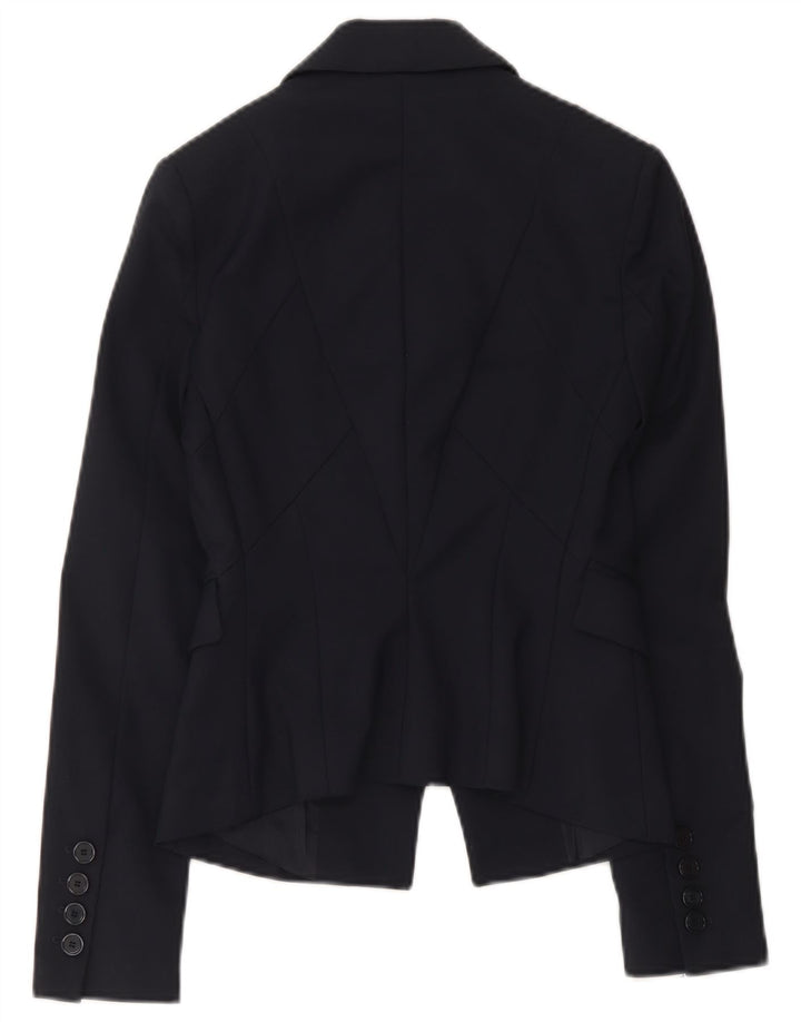 Elisabetta Franchi Dame 2 Button Blazer Jacket IT 42 Medium Navy Blue