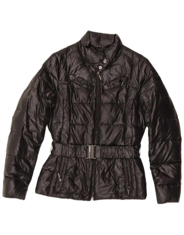 GEOX Womens Padded Jacket UK 8 Small  Black Polyester