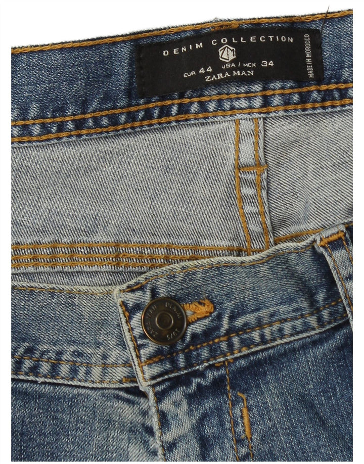 Zara Herre Slim Jeans EU 44 Large W34 L30 Blå