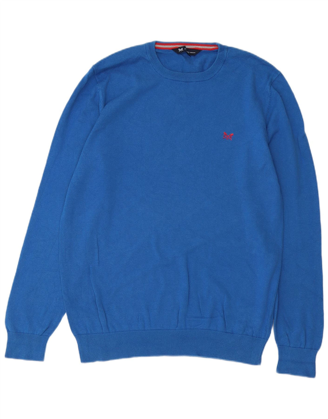 CREW TØJ Herre Crew Neck Jumper Sweater Large Blue