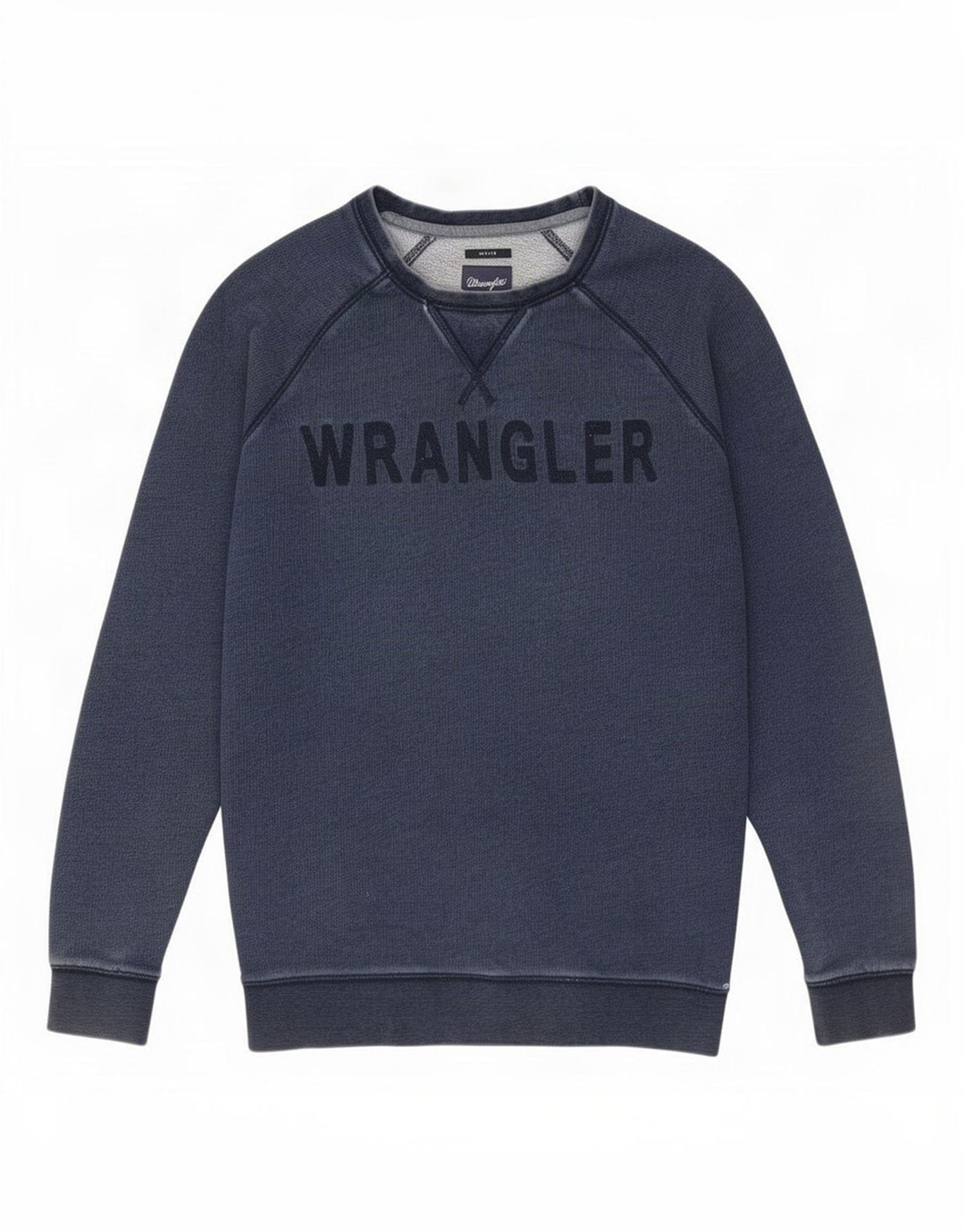 Wrangler grafisk sweatshirt til mænd, stor marineblå bomuld
