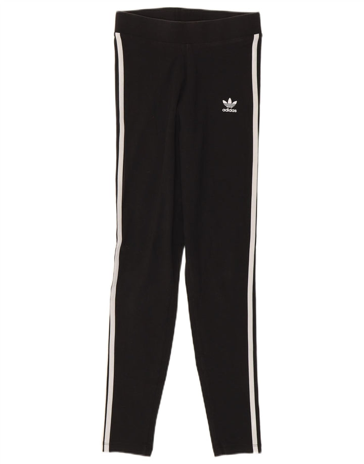 Adidas Dame Leggings UK 8 Small Black Bomuld