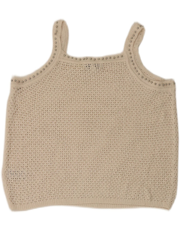 Marks & Spencer Hæklet Cami Top til kvinder DK 14 Large Off White Akryl