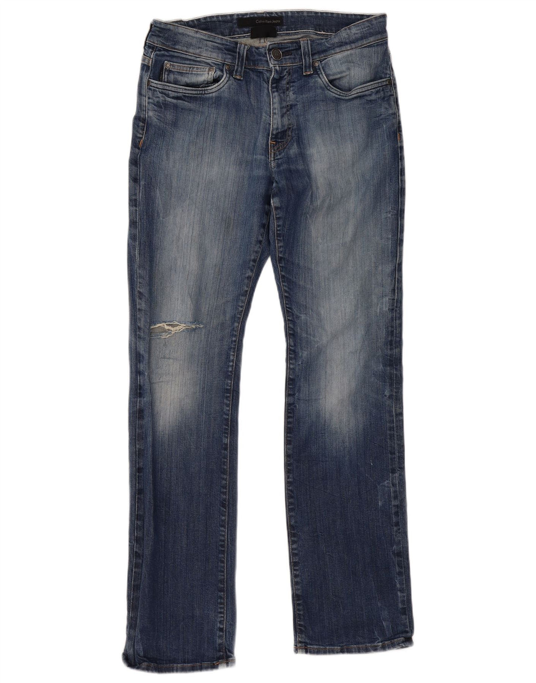 CALVIN KLEIN Dame Jamie Straight Jeans W32 L33 Blå