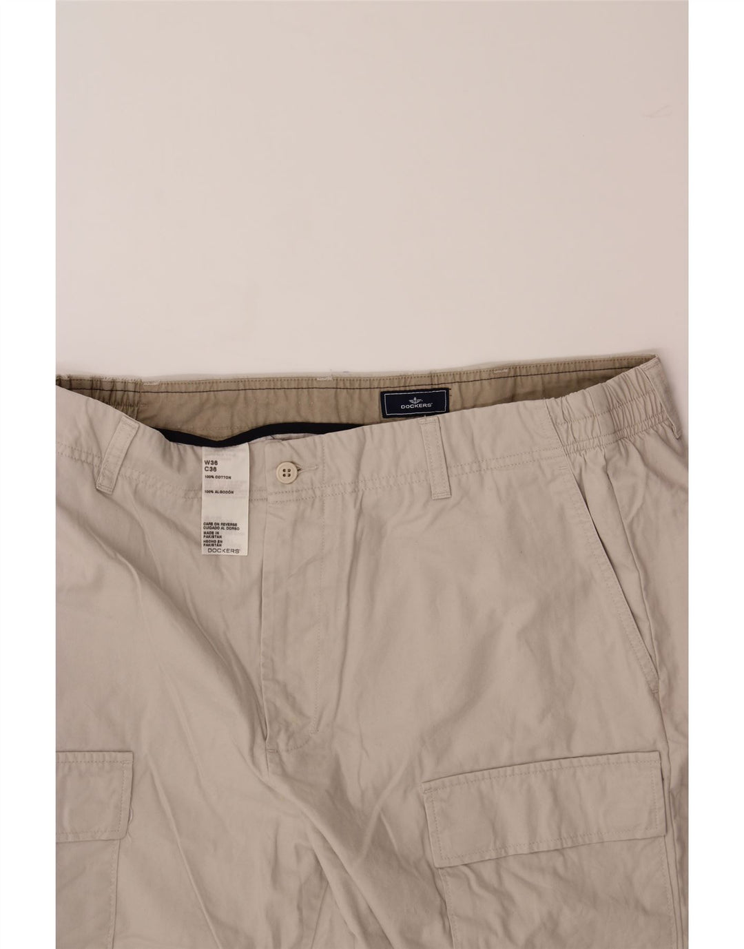 DOCKERS Mens Cargo Shorts W36 Large White Cotton Vintage Dockers and Second-Hand Dockers from Messina Hembry 