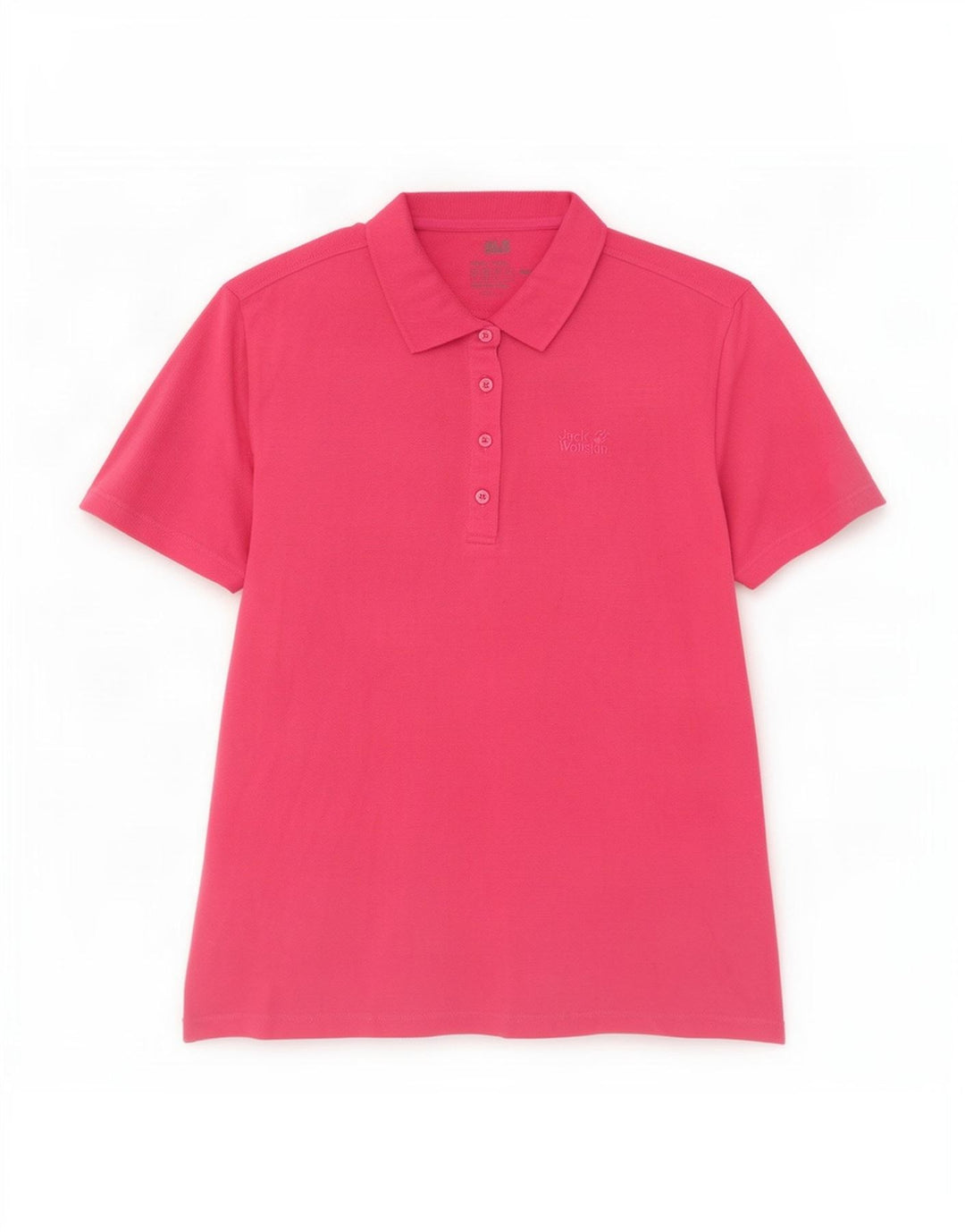 Jack Wolfskin Dame Polo Shirt UK 18 XL Pink Polyester