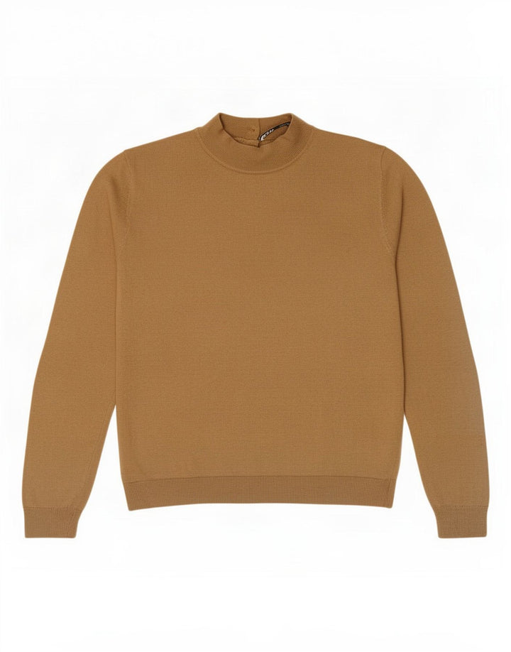 Zara Dame Turtle Neck Jumper Sweater UK 10 Small Beige
