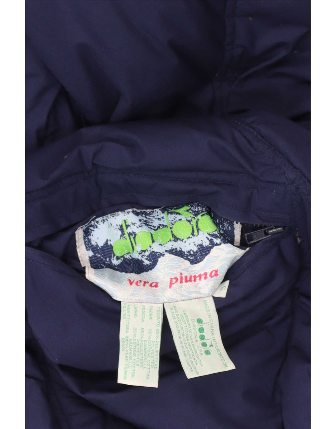 Diadora Herre vendbar polstret jakke UK 36 Lille blå polyester