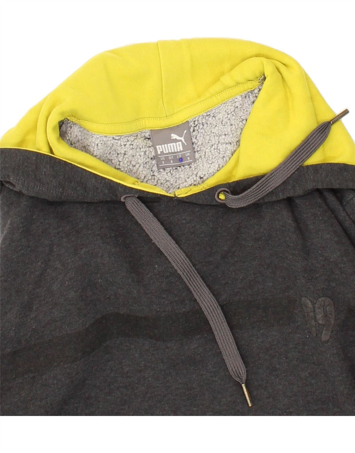 PUMA Mens Hoodie Jumper Small Grey Cotton Vintage Puma and Second-Hand Puma from Messina Hembry 