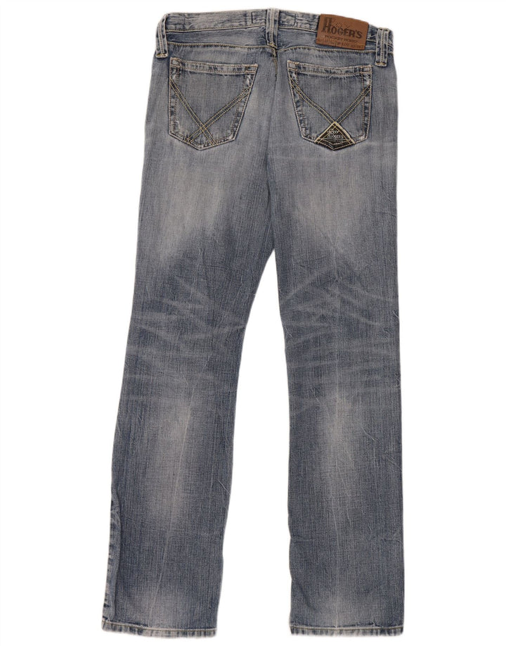 Roy Rogers Herre Distressed Straight Jeans W31 L33 Blå Bomuld