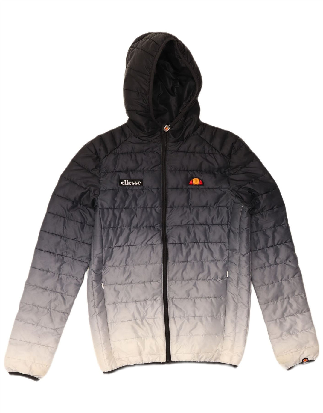 ELLESSE Polstret hættejakke til mænd UK 34 XS Marineblå Colourblock Polyester