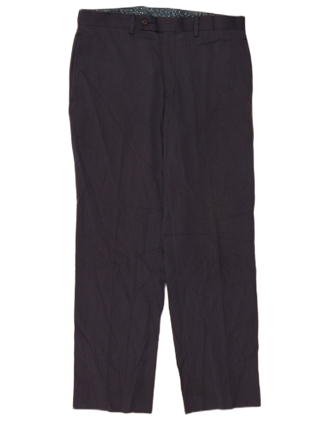 Ralph Lauren Herre lige jakkesæt bukser W33 L30 Marineblå polyester