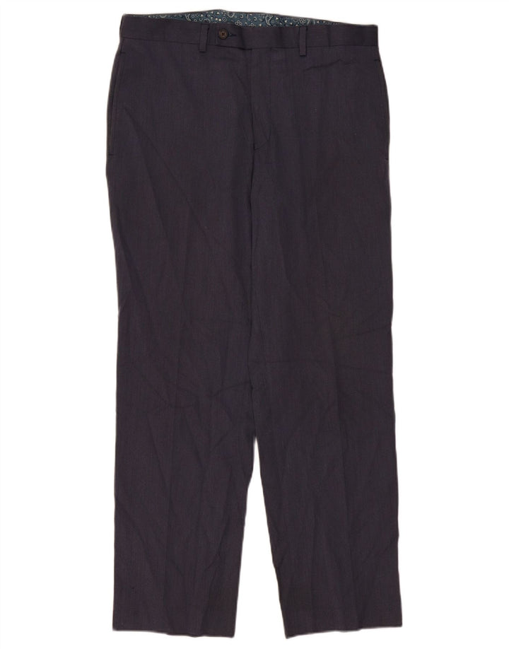 Ralph Lauren Herre lige jakkesæt bukser W33 L30 Marineblå polyester