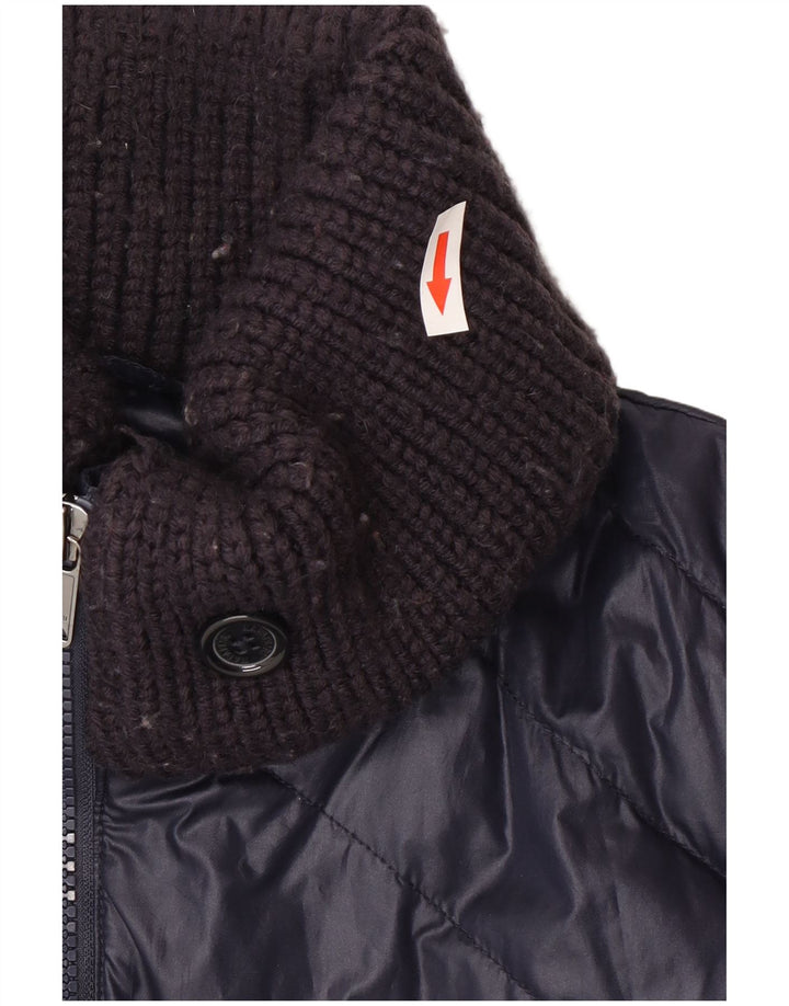 Napapijri Dame Polstret Jakke UK 14 Medium Navy Blue Polyester