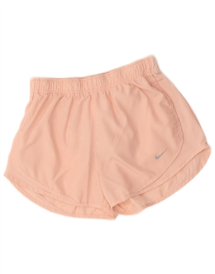 NIKE Womens Dri Fit Sport Shorts UK 8 Small Pink Polyester