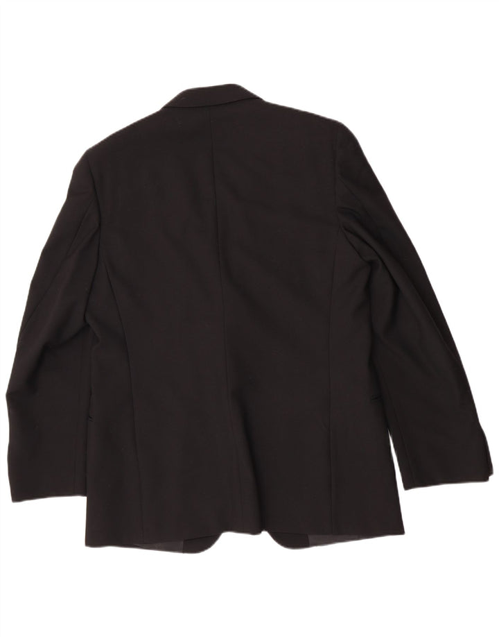 San Remo Herre 1 Knap Blazer Jakke IT 54 2XL Sort Virgin Wool Classic