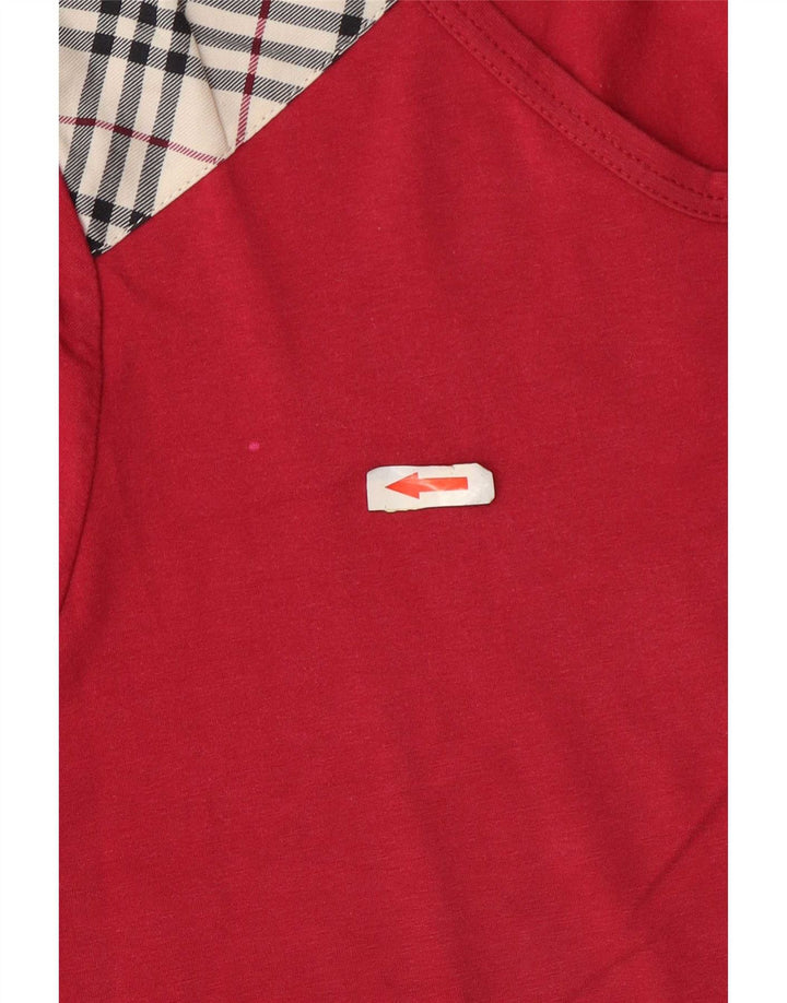 Burberry T-shirt top UK 10 Lille rød ternet