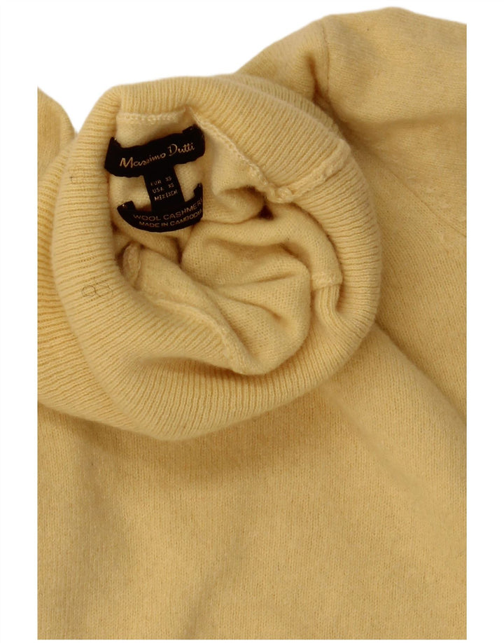 Massimo Dutti Dame Rullehals Sweater UK 6 XS Gul Uld