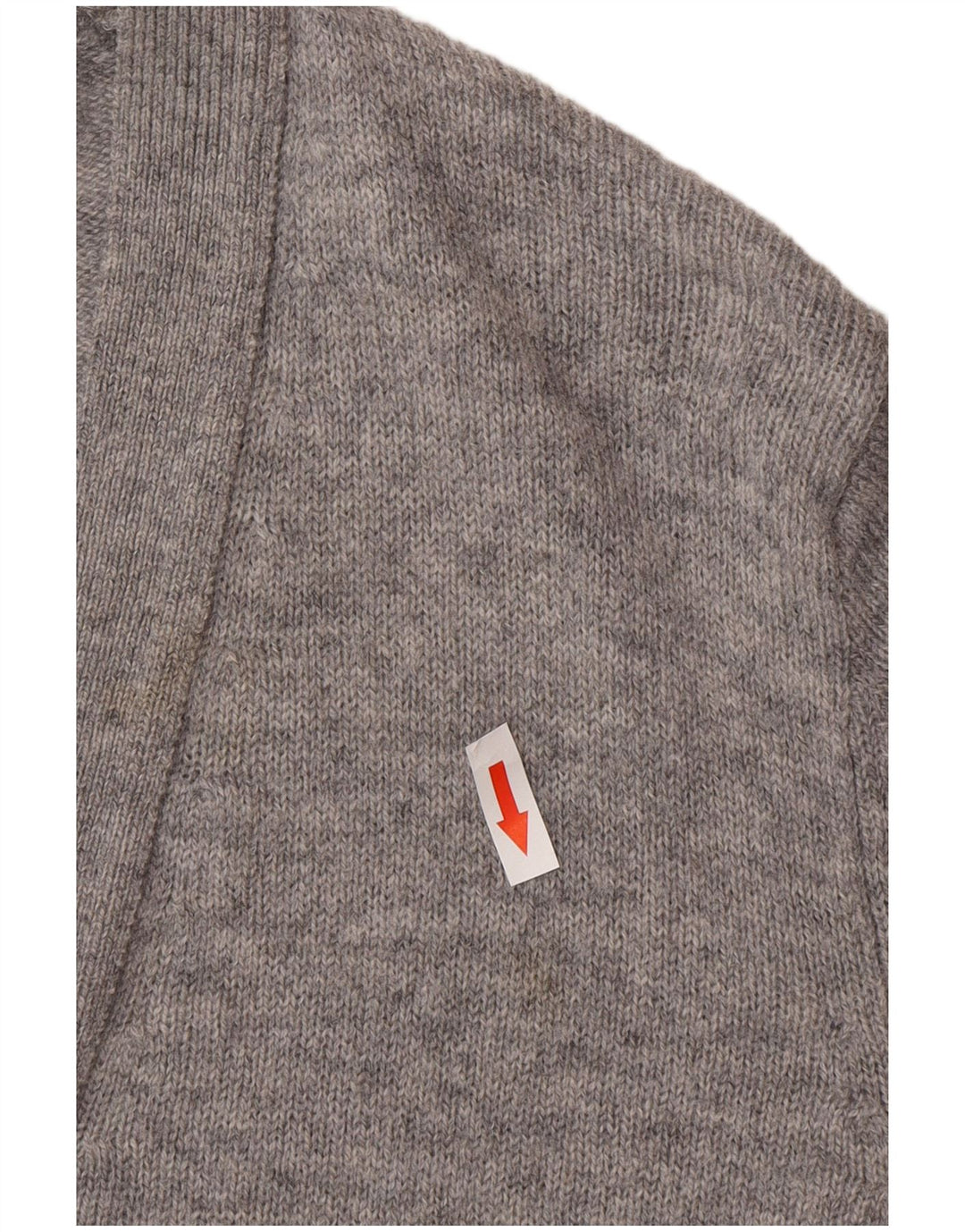 Marks & Spencer Herre Cardigan Sweater Lille Grå Flecked Lammeuld