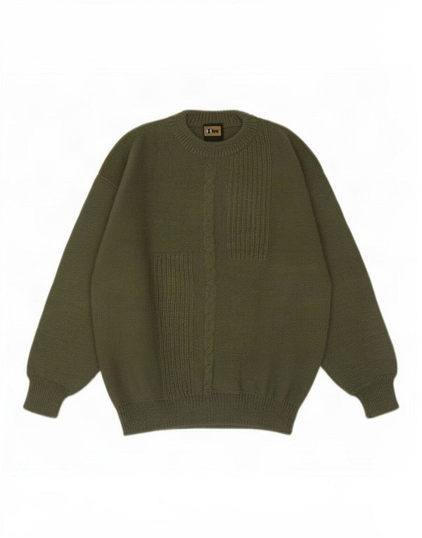 Vintage Mens Crew Neck Jumper Sweater IT 50 Medium Green