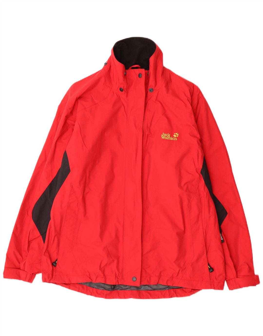 JACK WOLFSKIN Oversized regnjakke til kvinder UK 18 XL Rød Colourblock