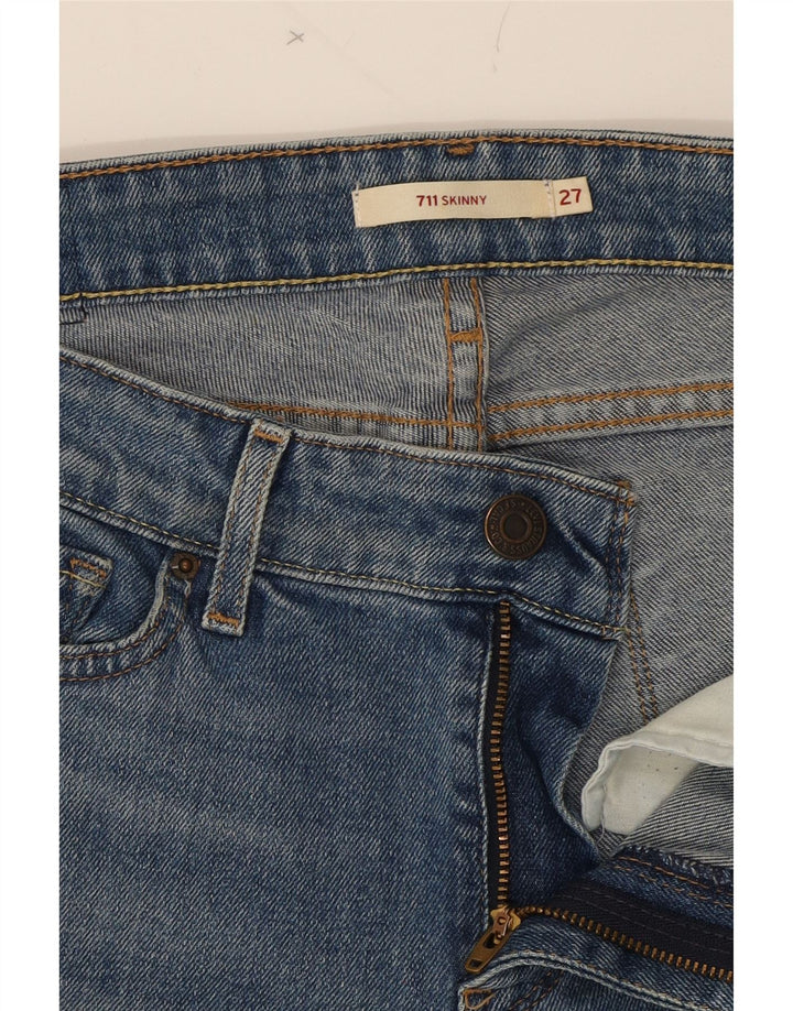 LEVI'S Womens 711 Skinny Jeans W27 L34 Blue Cotton Vintage Levi's and Second-Hand Levi's from Messina Hembry 