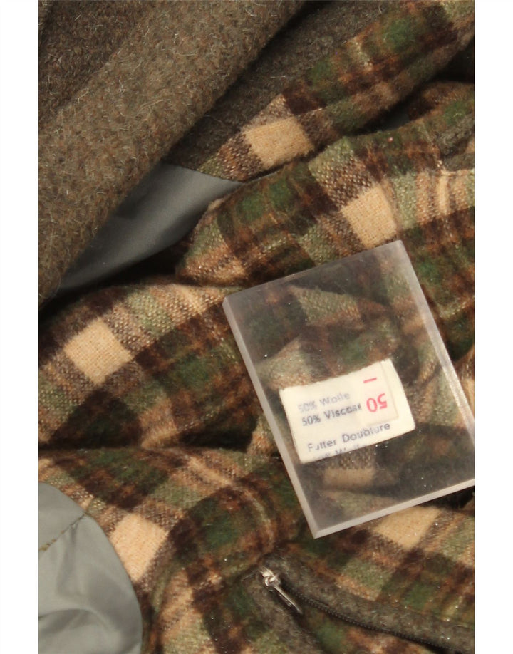 Vintage Herre Utility Jacket IT 50 Large Khaki Wool