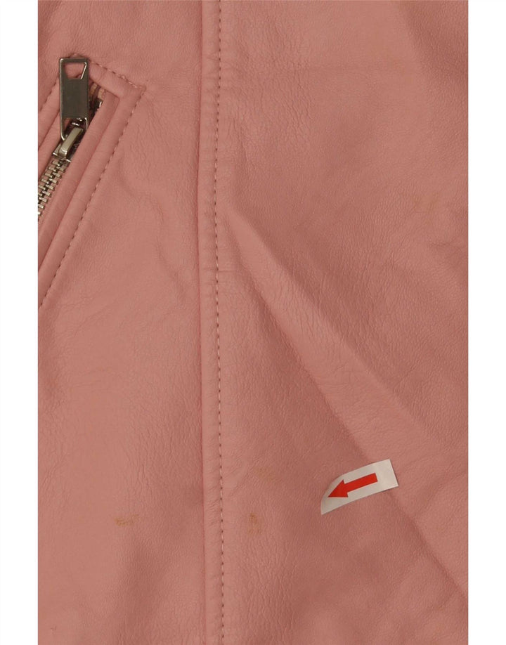 Zara piger imiteret læderjakke 13-14 år Pink Polyester