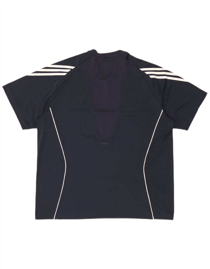 Adidas Herre Clima 365 T-Shirt Top 2XL Hvid Colourblock Polyester