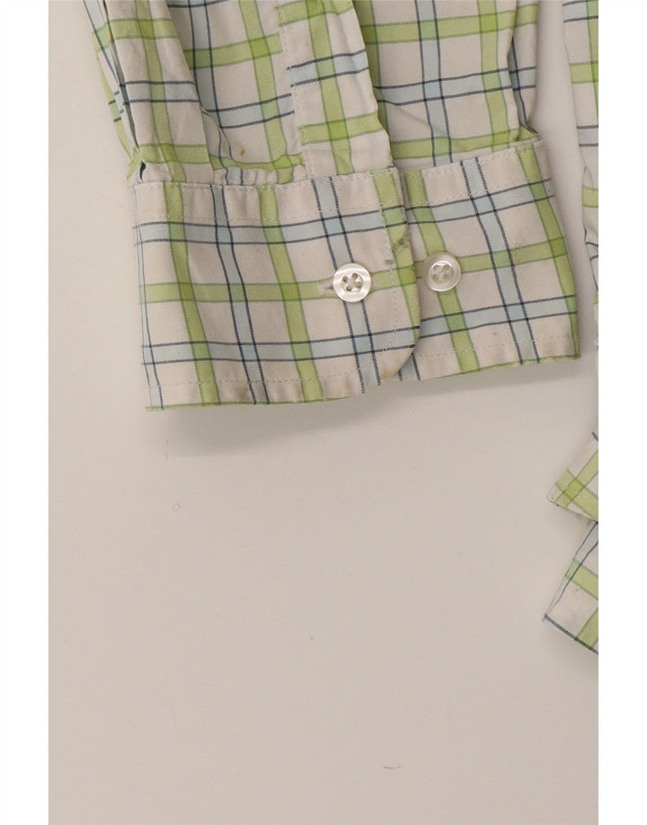 TOMMY HILFIGER Mens Shirt 2XL Green Check Cotton