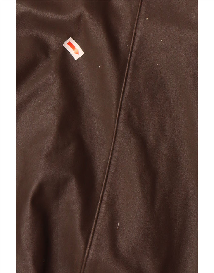 VINTAGE Læderjakke til mænd IT 48 Medium Brun Læder