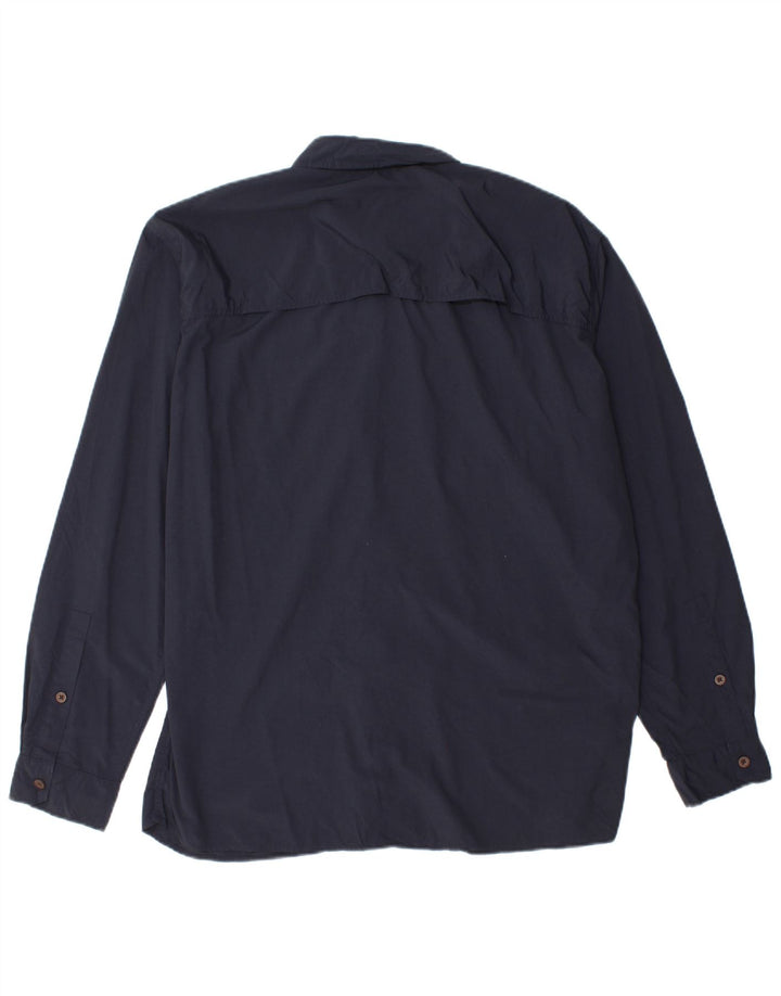 Eddie Bauer Rejseskjorte til mænd Stor marineblå nylon