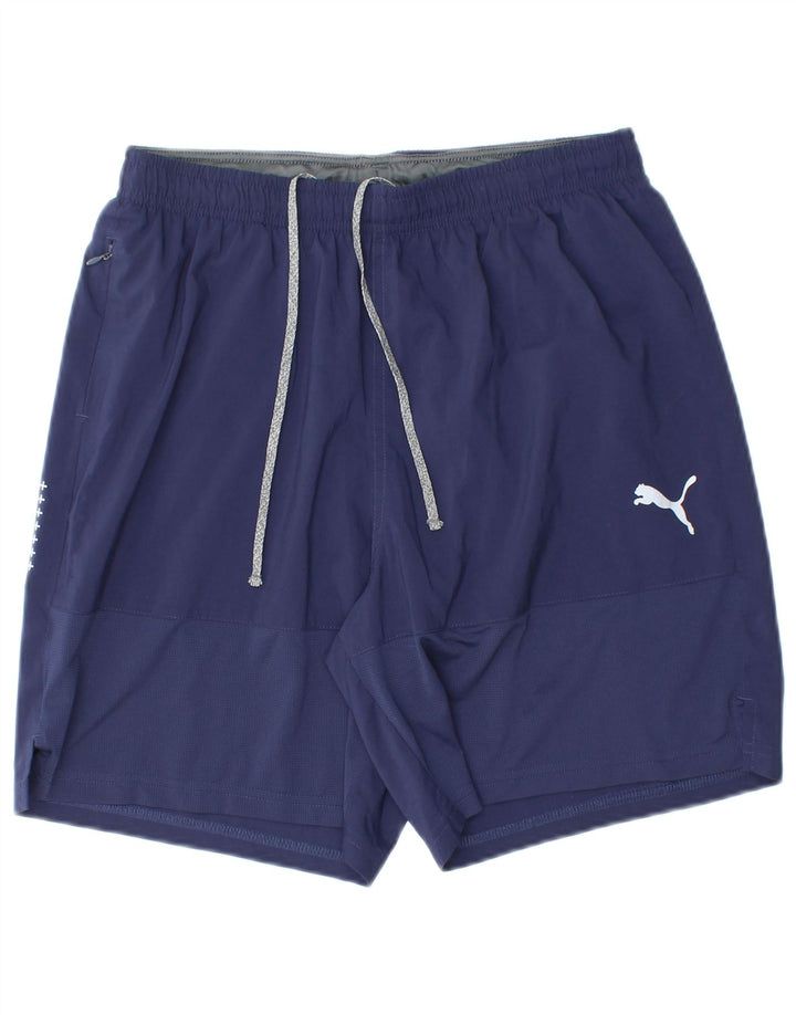 PUMA Mens Sport Shorts Medium Navy Blue Polyester