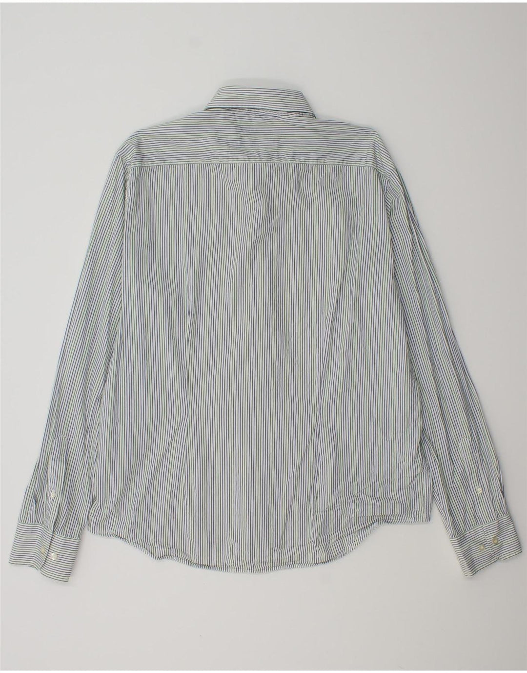 FRED PERRY Herre Slim Fit skjorte 2XL Blå nålestribet bomuld