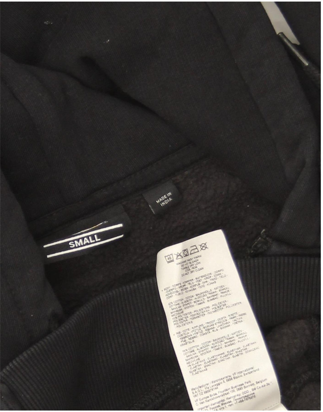 Dickies Hættetrøje med lynlås til mænd Lille sort bomuld