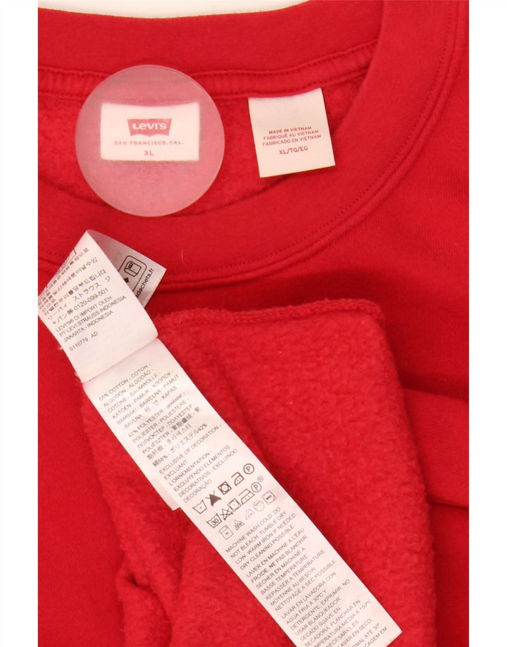 Levi's Herre Sweatshirt Jumper XL Rød Bomuld