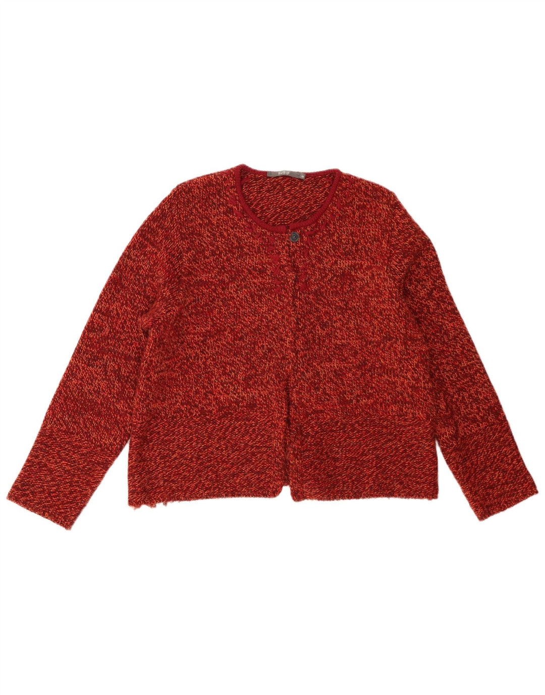 Backstage Dame Cardigan Sweater UK 14 Medium Orange Flecked Polyacrylic