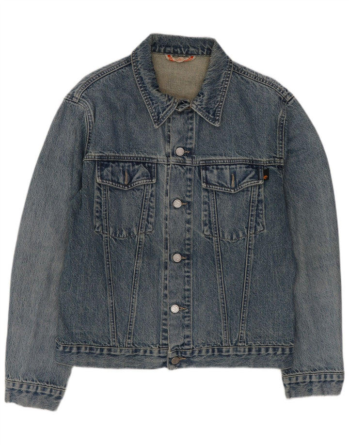 Vintage denimjakke til mænd UK 36 Lille blå bomuld