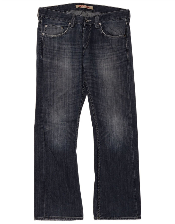 Mustang Dame Bootcut Jeans W35 L32 Marineblå Bomuld