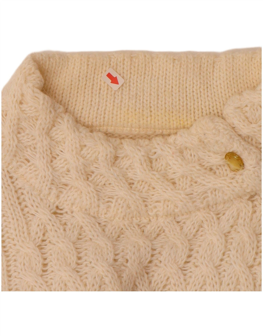 VINTAGE Dame Turtle Neck Sweater UK 16 Large Off White