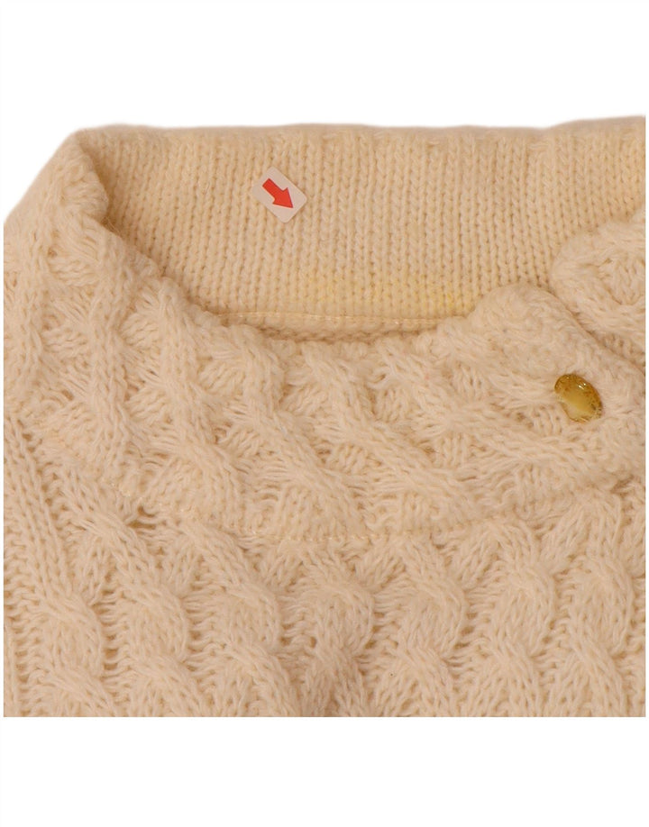 VINTAGE Dame Turtle Neck Sweater UK 16 Large Off White